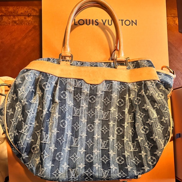 Denim Louis Vuitton Pre-Owned 2006 Cabas Raye GM tote bag - Picture 3 of 17